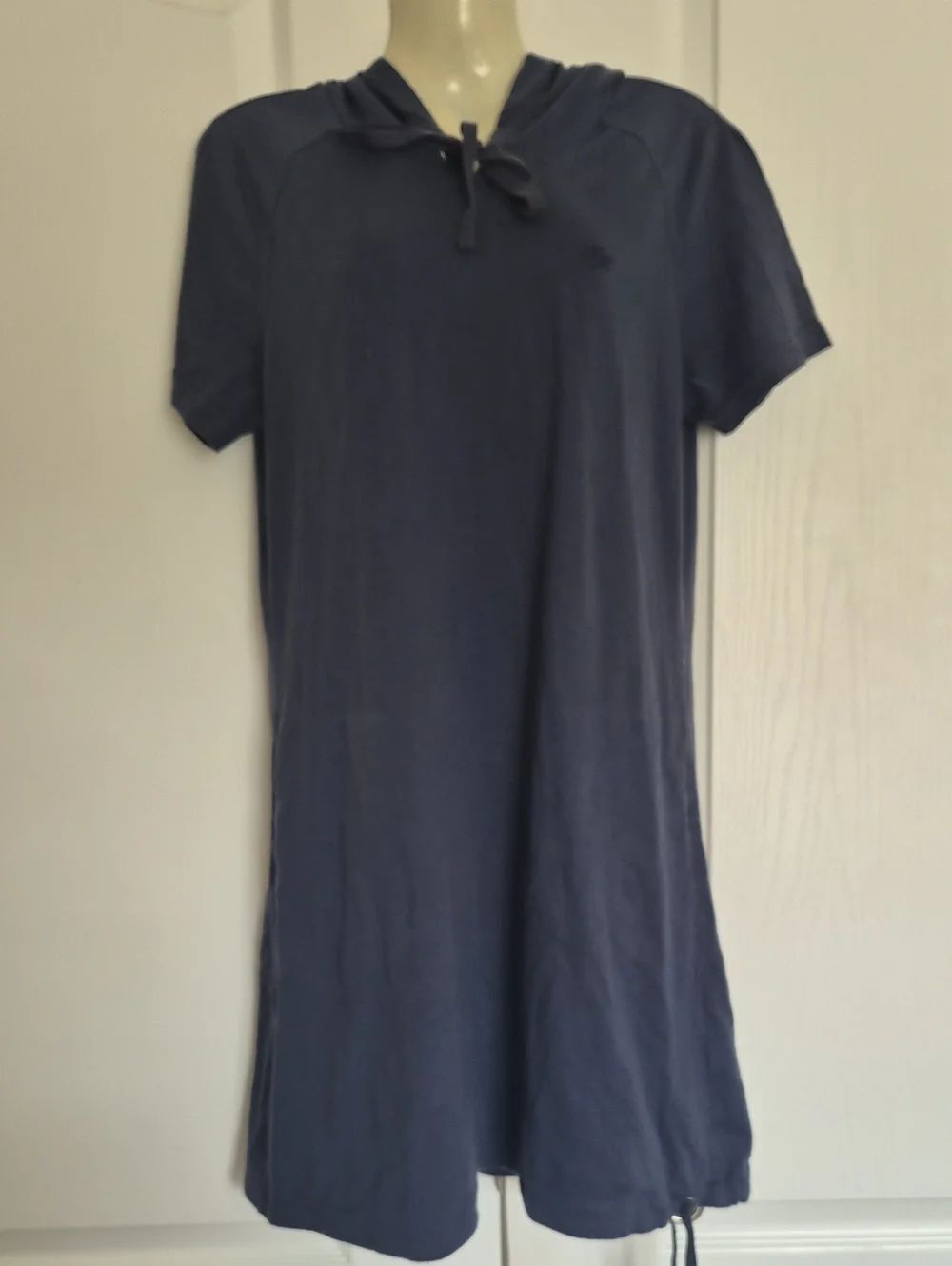 Navy Hooded T-Shirt Dress